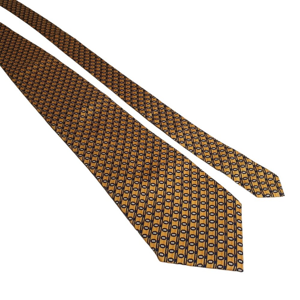 Alfred Granai Italy Designer Geometric Pattern Silk Tie Italian